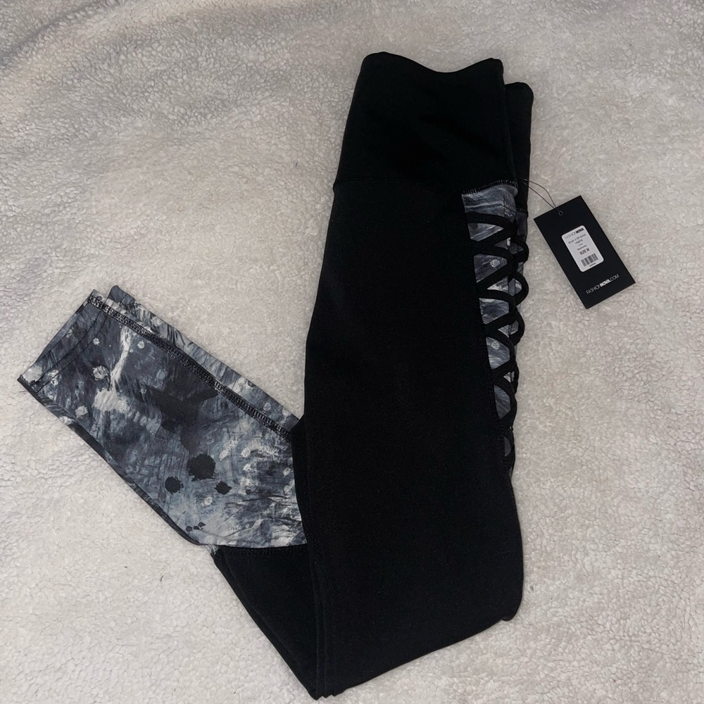 Fashion nova lace up leggings